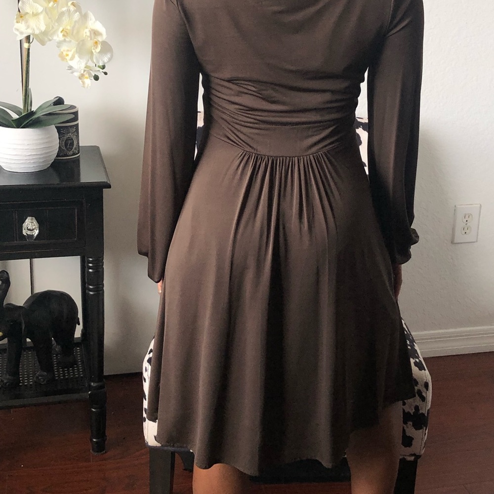 Silky brown BCBG dress - Picture 3 of 5